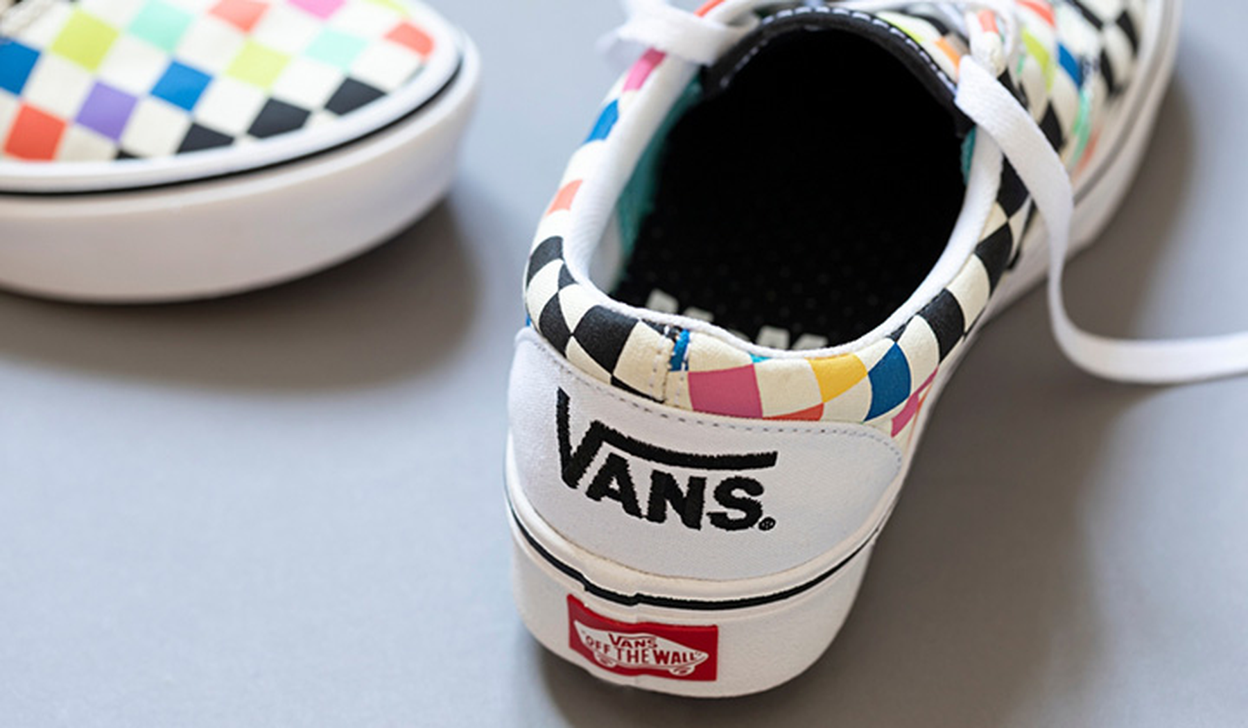 Vans sneakers with rainbow grid